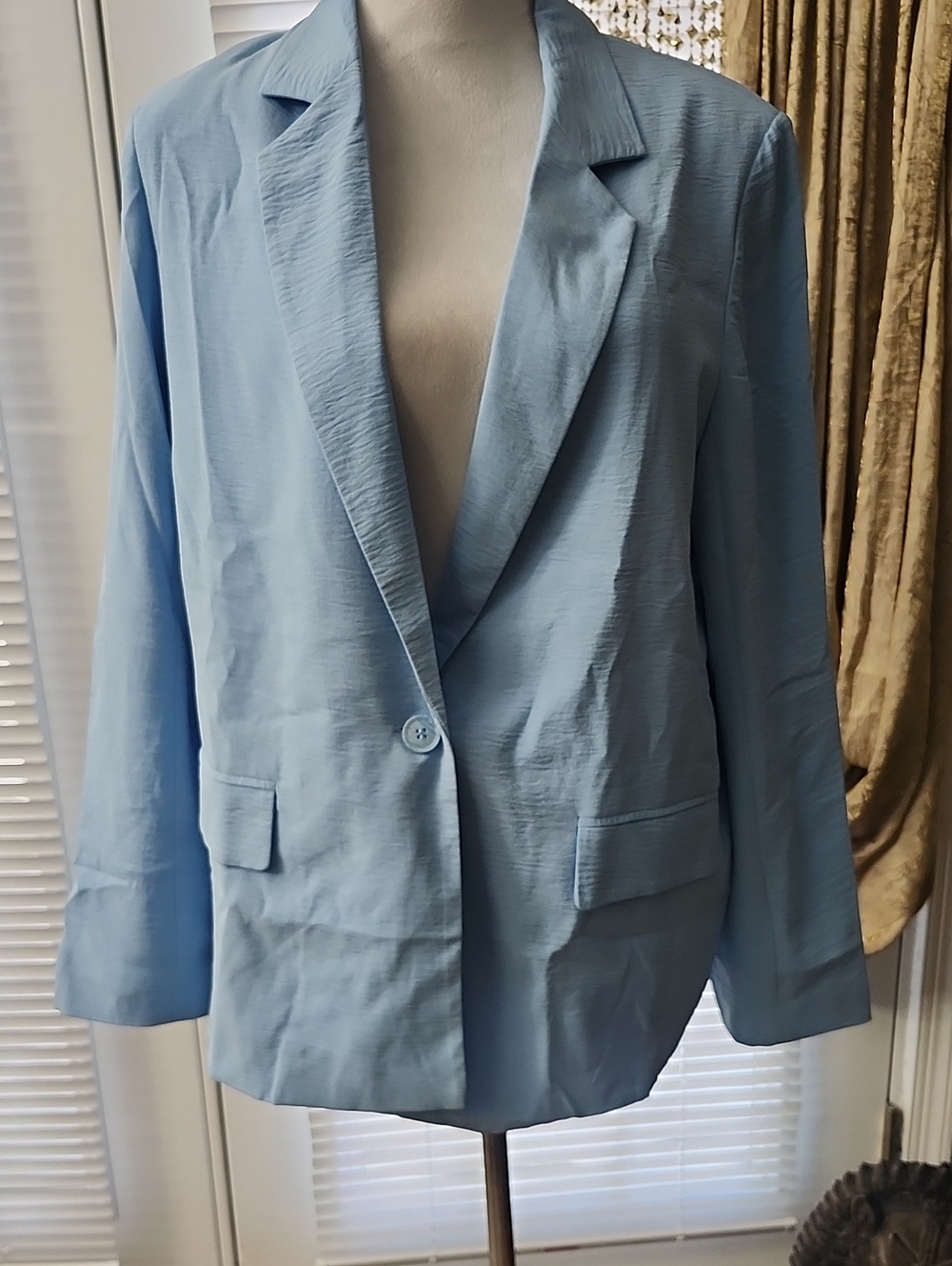 Light Blue Women's Blazer Jacket